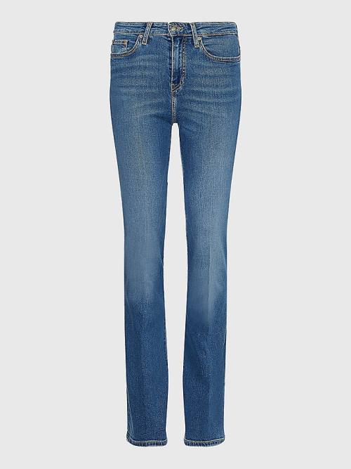 Tommy Hilfiger Curve Mid Cut Cut Cut Rise Bootcut Jean Pantolon Kadın Denim | TH438BCN