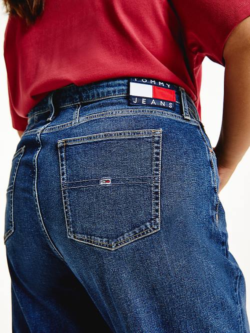 Tommy Hilfiger Curve Mom Ultra High Rise Tapered Jean Pantolon Kadın Denim | TH206XFW