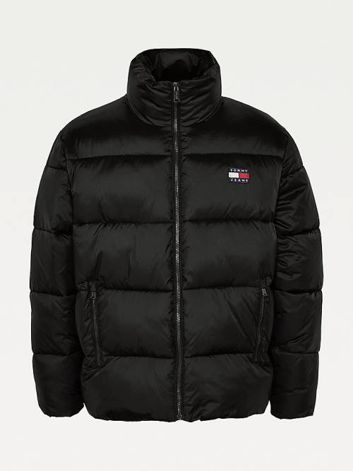 Tommy Hilfiger Curve Recycled Nylon Puffer Ceket Kadın Siyah | TH164ROZ