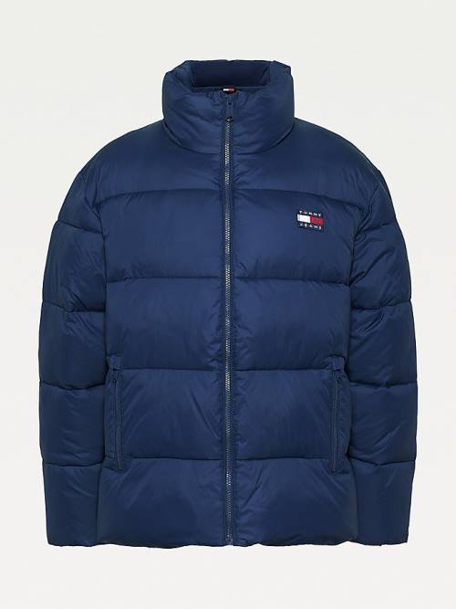 Tommy Hilfiger Curve Recycled Nylon Puffer Ceket Kadın Mavi | TH823FGU