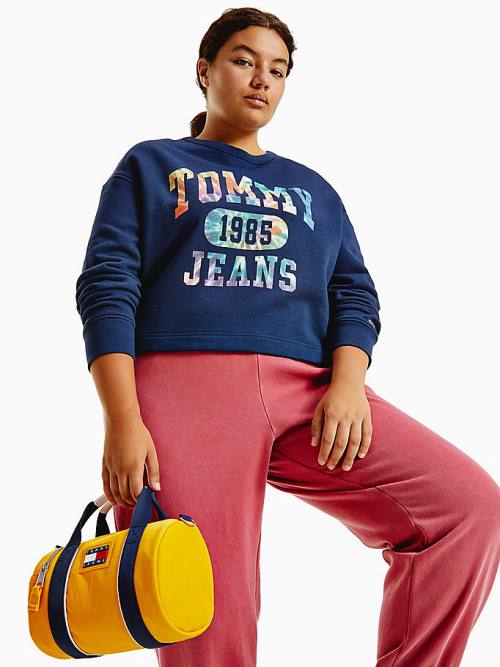 Tommy Hilfiger Curve Tie-Dye Sweatshirt Kadın Mavi | TH827QPO