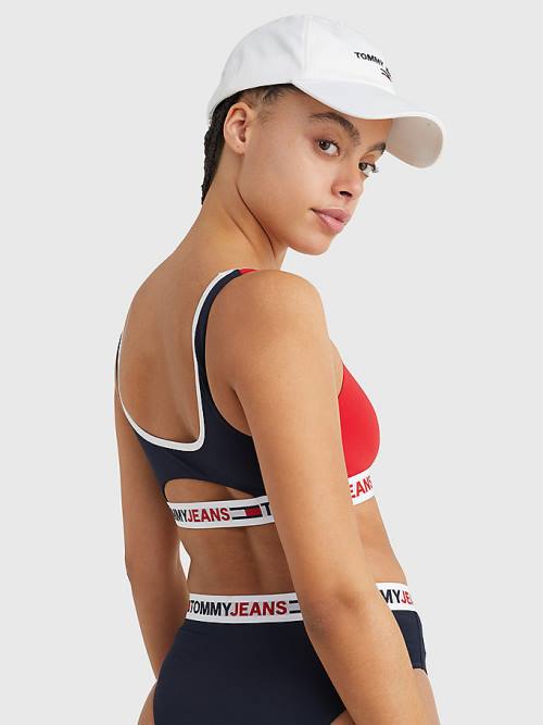 Tommy Hilfiger Cutout Detail Bikini Bralette Mayo Kadın Kırmızı | TH052FXS