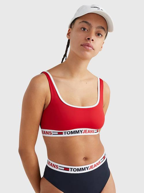 Tommy Hilfiger Cutout Detail Bikini Bralette Mayo Kadın Kırmızı | TH052FXS