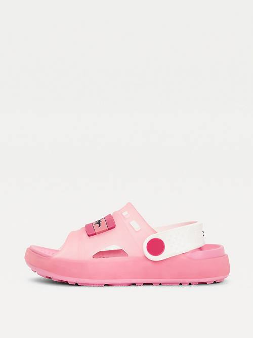 Tommy Hilfiger Cutout Detail Sandalet Kiz Çocuk Pembe | TH526TPK