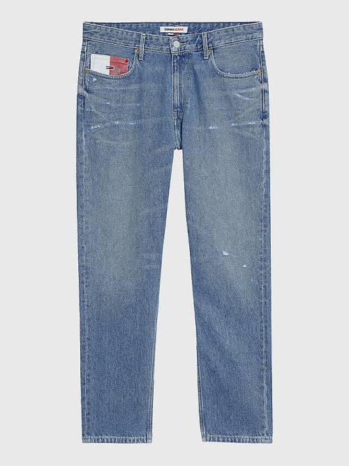 Tommy Hilfiger Dad Regular Tapered Faded Distressed Jean Pantolon Erkek Denim | TH823EQM