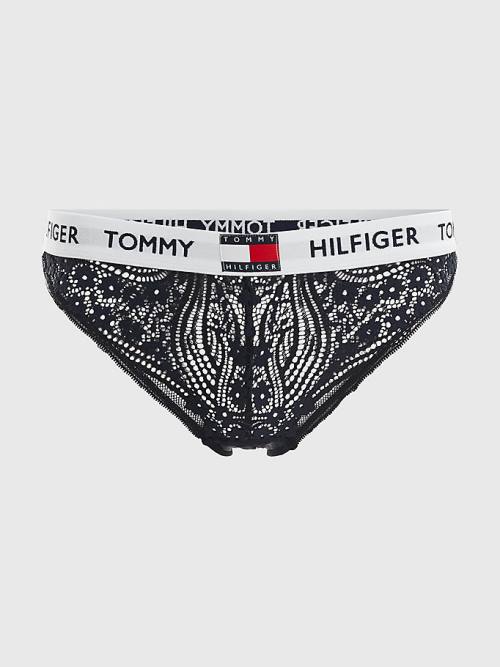 Tommy Hilfiger Dantel Logo Waistband Briefs İç Giyim Kadın Mavi | TH394MPL