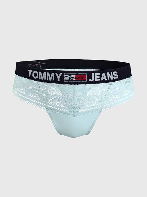 Tommy Hilfiger Dantel Tanga Briefs İç Giyim Kadın Mavi | TH762IOG