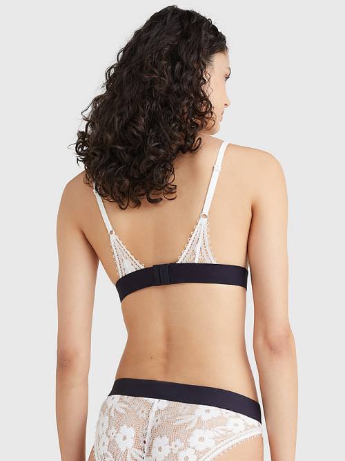 Tommy Hilfiger Dantel Unlined Triangle Bra İç Giyim Kadın Beyaz | TH314GJE