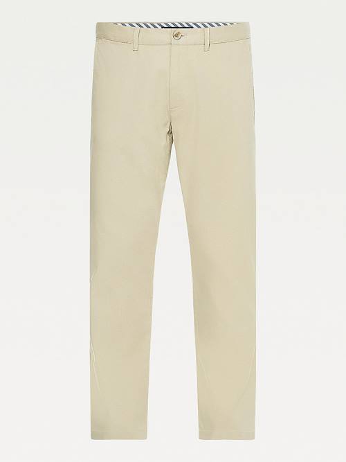 Tommy Hilfiger Denton Fitted Straight Structure Pantolon Erkek Haki | TH708OBG