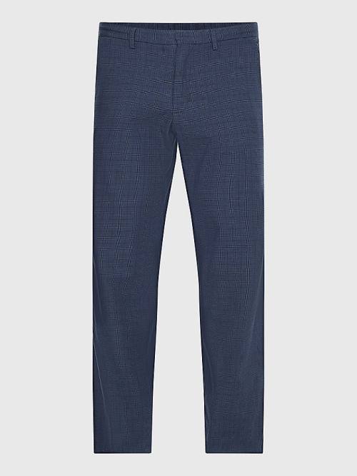 Tommy Hilfiger Denton Straight Check Pantolon Erkek Mavi | TH839LCT