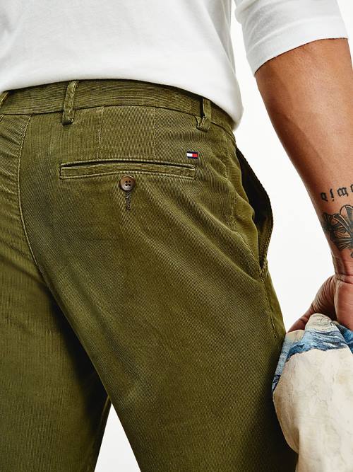 Tommy Hilfiger Denton Straight Corduroy Chinos Pantolon Erkek Kahverengi | TH057XSB