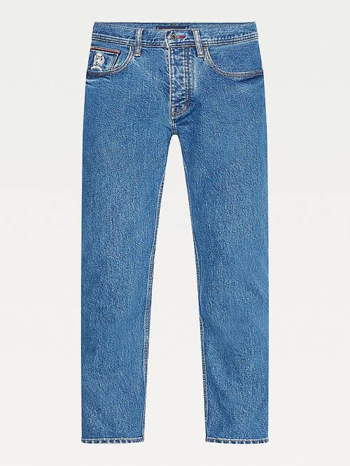 Tommy Hilfiger Denton Straight Crest Jean Pantolon Erkek Denim | TH814DSN