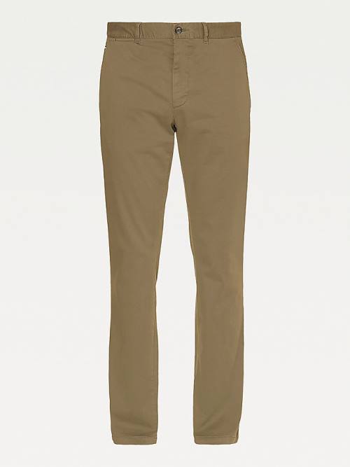 Tommy Hilfiger Denton Straight Fit Satin Chinos Pantolon Erkek Kahverengi | TH412FWJ