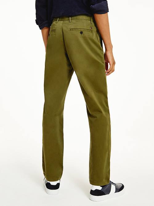 Tommy Hilfiger Denton Straight Fit Satin Chinos Pantolon Erkek Kahverengi | TH796HMI