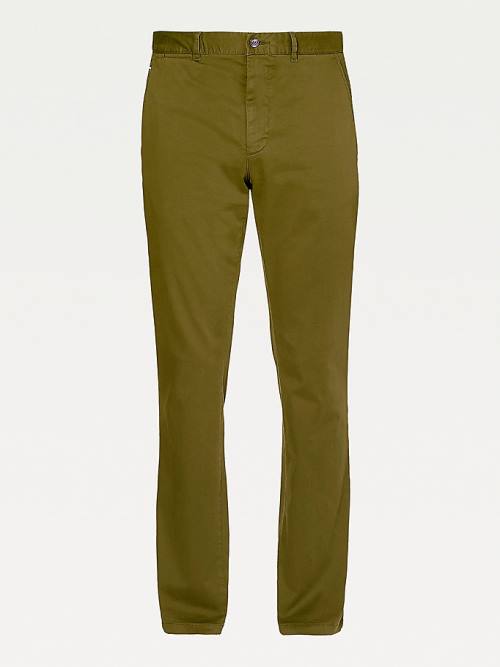 Tommy Hilfiger Denton Straight Fit Satin Chinos Pantolon Erkek Kahverengi | TH796HMI