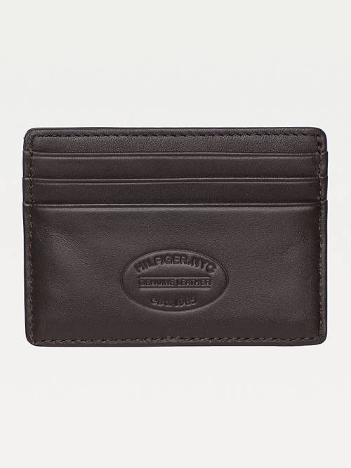 Tommy Hilfiger Deri Card Holder Cüzdan Erkek Kahverengi | TH390PZJ