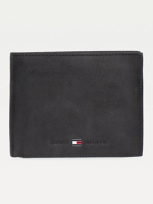 Tommy Hilfiger Deri Credit Card Cüzdan Erkek Siyah | TH127CLB