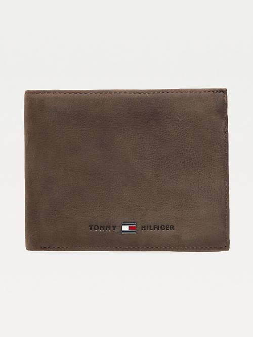 Tommy Hilfiger Deri Trifold Cüzdan Erkek Kahverengi | TH609DSX