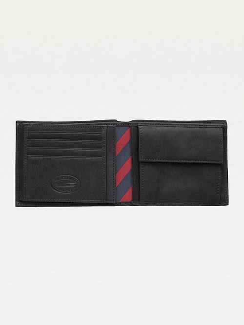 Tommy Hilfiger Deri Trifold Cüzdan Erkek Siyah | TH870ETU