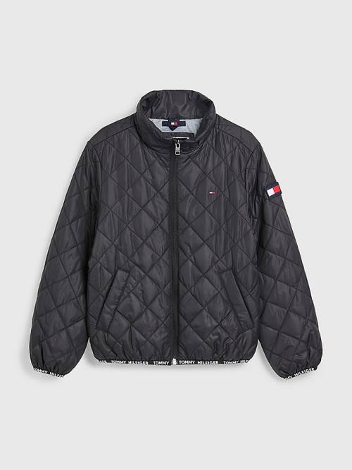 Tommy Hilfiger Diamond Quilted Ceket Kiz Çocuk Siyah | TH951KAL