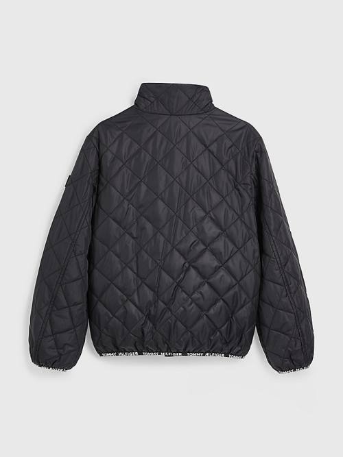 Tommy Hilfiger Diamond Quilted Ceket Kiz Çocuk Siyah | TH951KAL