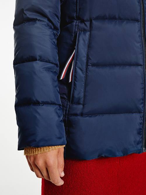 Tommy Hilfiger Down-Filled Padded Ceket Kadın Mavi | TH896WTD