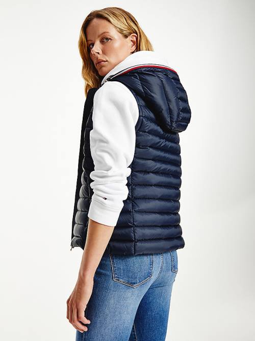 Tommy Hilfiger Down-Filled Quilted Vest Kaban Kadın Mavi | TH502HXK