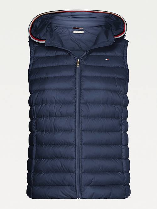 Tommy Hilfiger Down-Filled Quilted Vest Kaban Kadın Mavi | TH502HXK