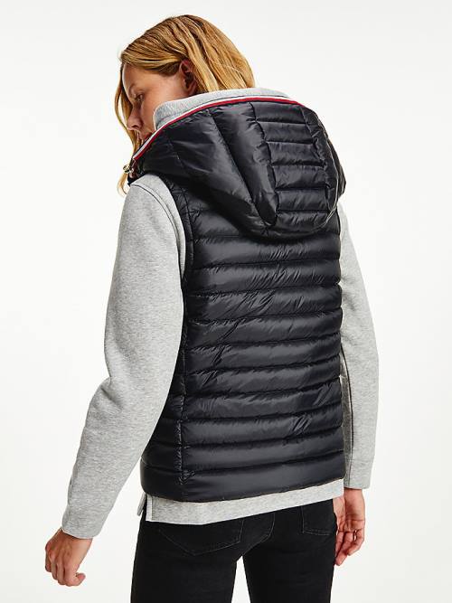 Tommy Hilfiger Down-Filled Quilted Vest Kaban Kadın Siyah | TH652SHF