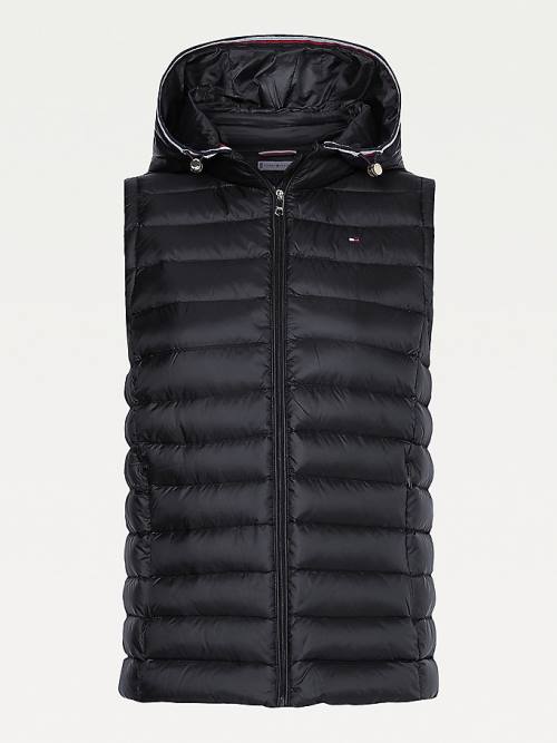 Tommy Hilfiger Down-Filled Quilted Vest Kaban Kadın Siyah | TH652SHF