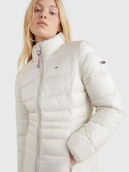 Tommy Hilfiger Down Quilted Ceket Kadın Bej Rengi | TH035DSQ