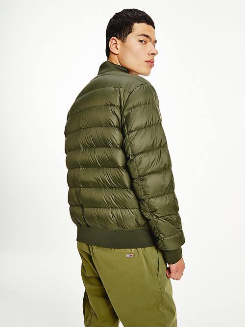 Tommy Hilfiger Down Recycled Quilted Bomber Ceket Erkek Yeşil | TH734KWU