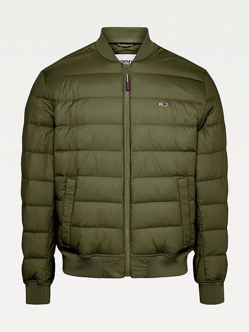 Tommy Hilfiger Down Recycled Quilted Bomber Ceket Erkek Yeşil | TH734KWU