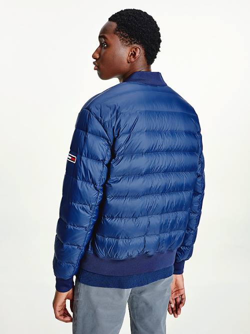 Tommy Hilfiger Down Recycled Quilted Bomber Ceket Erkek Mavi | TH843UIC