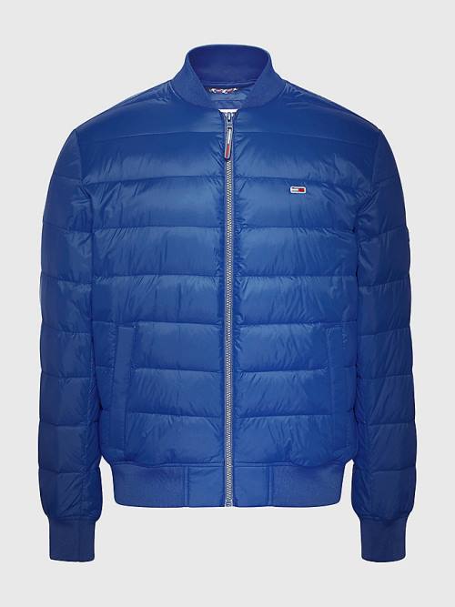 Tommy Hilfiger Down Recycled Quilted Bomber Ceket Erkek Mavi | TH843UIC