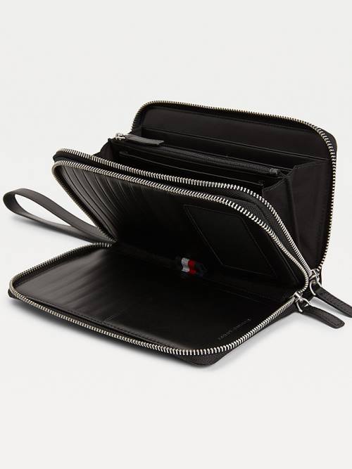 Tommy Hilfiger Downtown Deri Organiser Cüzdan Erkek Siyah | TH640WGF