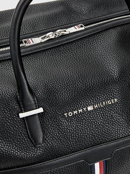 Tommy Hilfiger Downtown Metal Logo Duffle Çanta Erkek Siyah | TH387ZYK