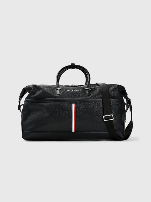 Tommy Hilfiger Downtown Metal Logo Duffle Çanta Erkek Siyah | TH387ZYK