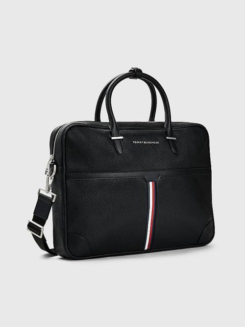 Tommy Hilfiger Downtown Slim Computer Çanta Erkek Siyah | TH423KEP