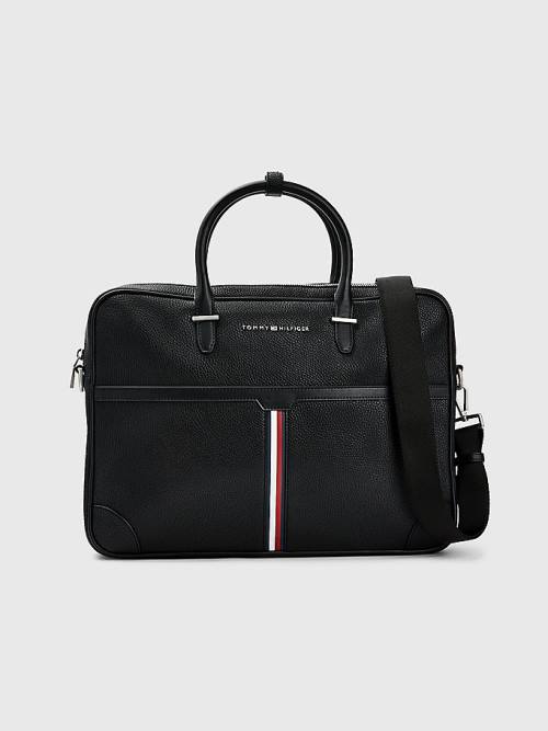 Tommy Hilfiger Downtown Slim Computer Çanta Erkek Siyah | TH423KEP