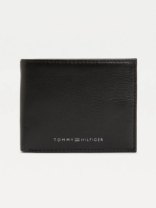 Tommy Hilfiger Downtown Small Deri Card Cüzdan Erkek Siyah | TH159OYC