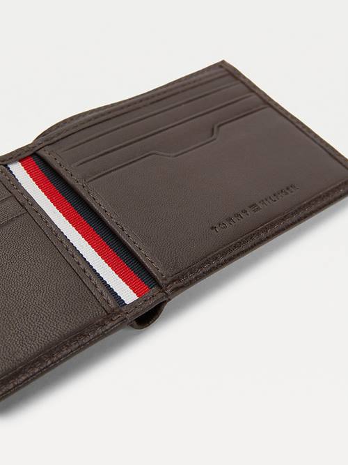 Tommy Hilfiger Downtown Small Deri Card Cüzdan Erkek Kahverengi | TH471LQA