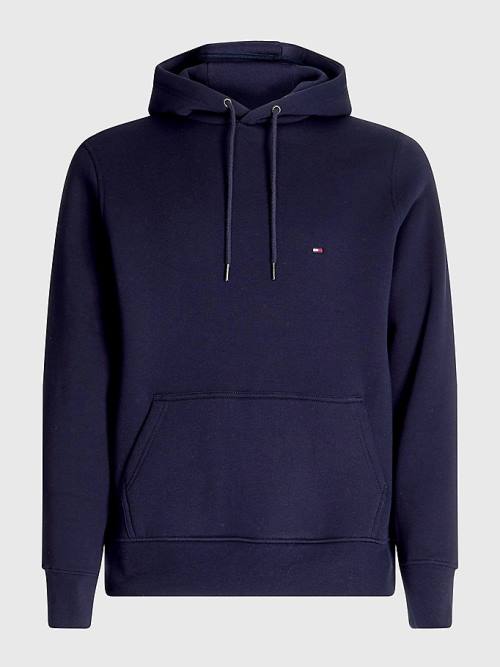 Tommy Hilfiger Drawstring Flag Embroidery Kapüşonlu Sweatshirt Erkek Mavi | TH340APL