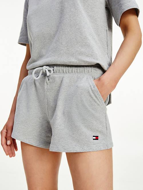 Tommy Hilfiger Drawstring Jersey Şort Kadın Gri | TH632WHM