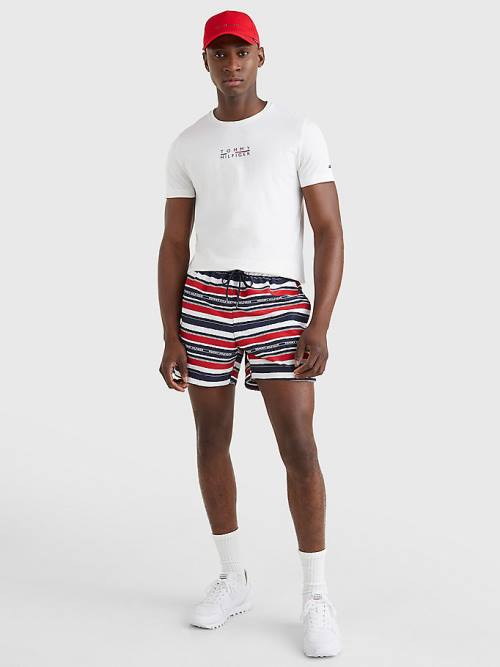 Tommy Hilfiger Drawstring Mid Cut Cut Cut Length Shorts Mayo Erkek Mavi | TH039VUT