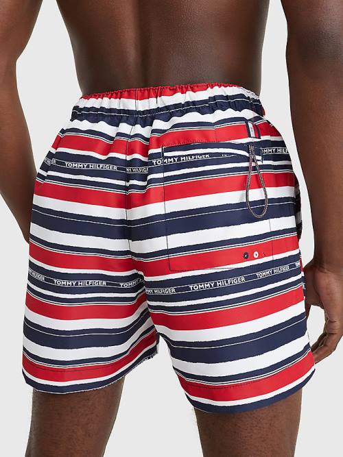 Tommy Hilfiger Drawstring Mid Cut Cut Cut Length Shorts Mayo Erkek Mavi | TH039VUT