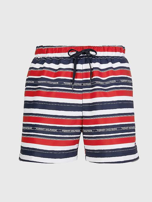 Tommy Hilfiger Drawstring Mid Cut Cut Cut Length Shorts Mayo Erkek Mavi | TH039VUT