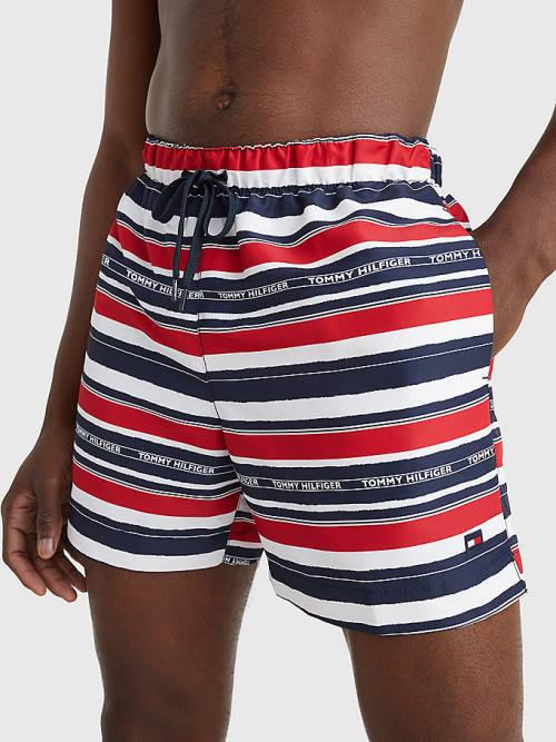 Tommy Hilfiger Drawstring Mid Cut Cut Cut Length Shorts Mayo Erkek Mavi | TH039VUT