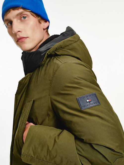 Tommy Hilfiger Dry Wax Filled Rockie Parka Kaban Erkek Kahverengi | TH603JSN