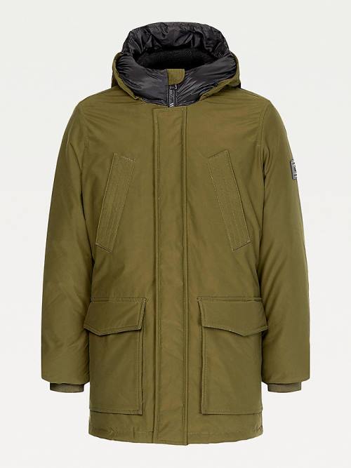 Tommy Hilfiger Dry Wax Filled Rockie Parka Kaban Erkek Kahverengi | TH603JSN